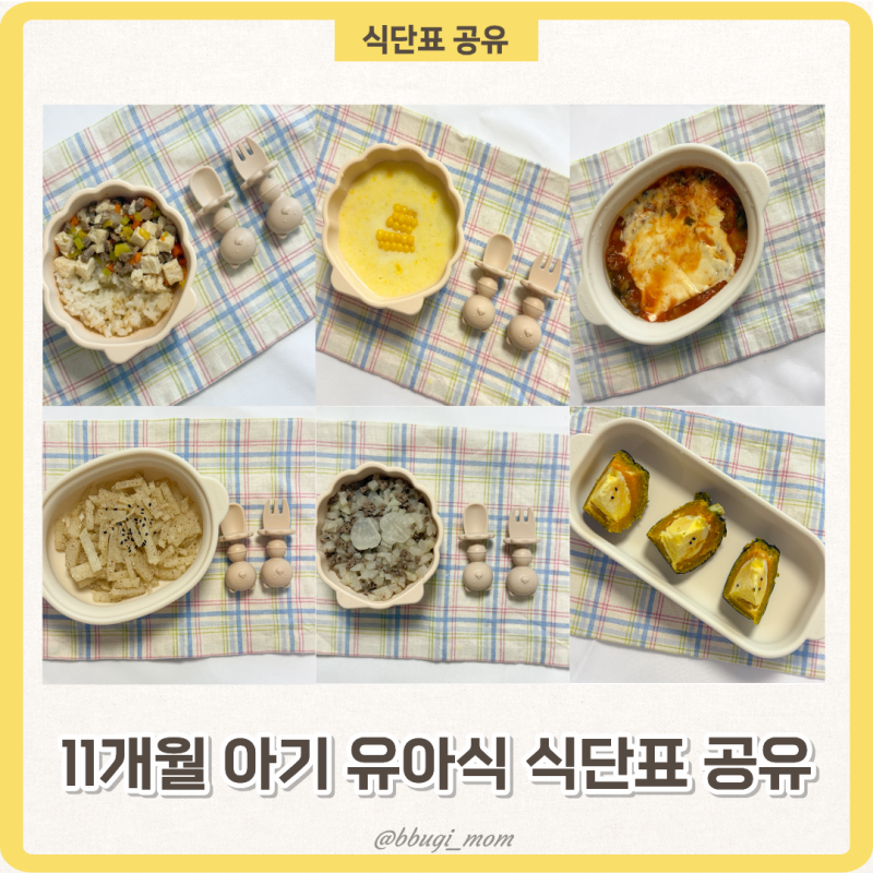 11개월 아기 유아식 스케줄 식단표 공유