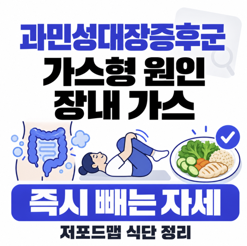 과민성대장증후군 가스형 원인과 장내 가스 즉시 빼는 자세 및 저포드맵 식단 정리