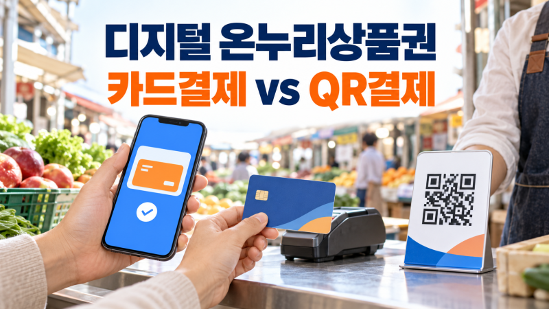 디지털 온누리상품권 사용법｜카드결제·QR결제 차이
