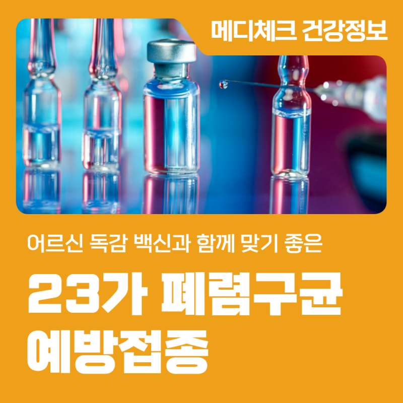 부산 예방접종 어르신 독감 백신과 함께 맞기 좋은 23가 폐렴구균 예방접종