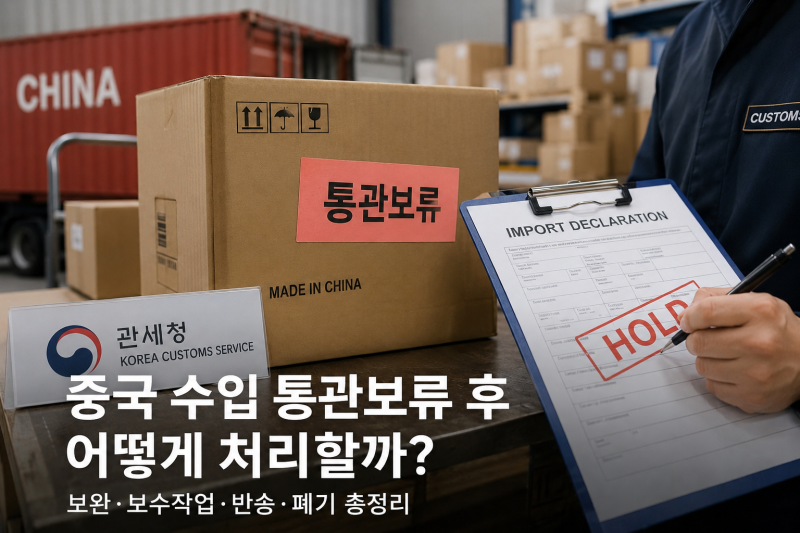 중국 수입 통관보류 후 어떻게 처리할까? 보완·보수작업·반송·폐기 총정리