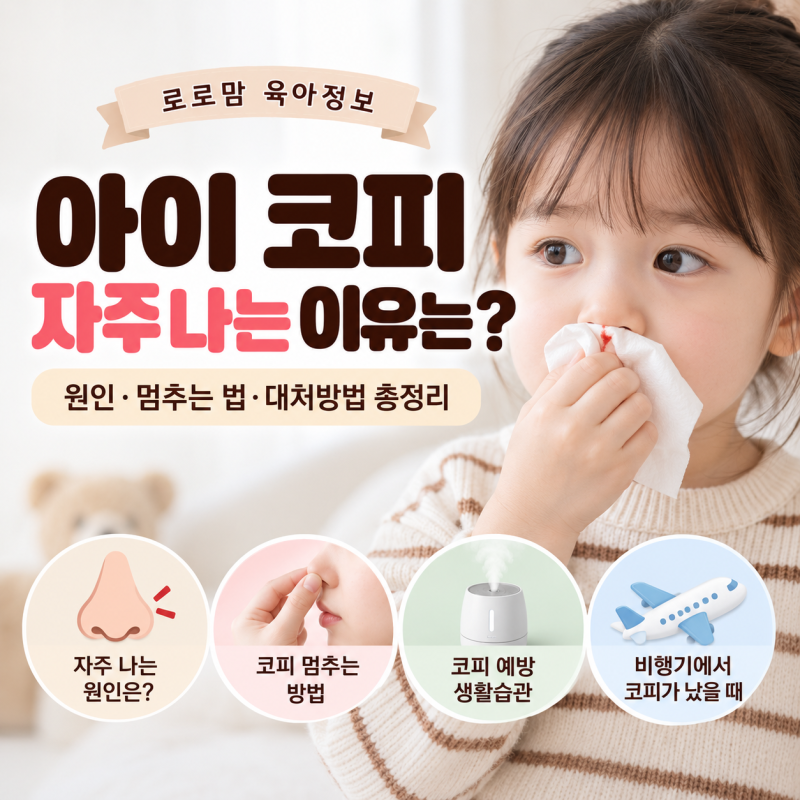 아이 코피 자주 나는 이유는? 코피 원인·멈추는 법·대처방법 총정리