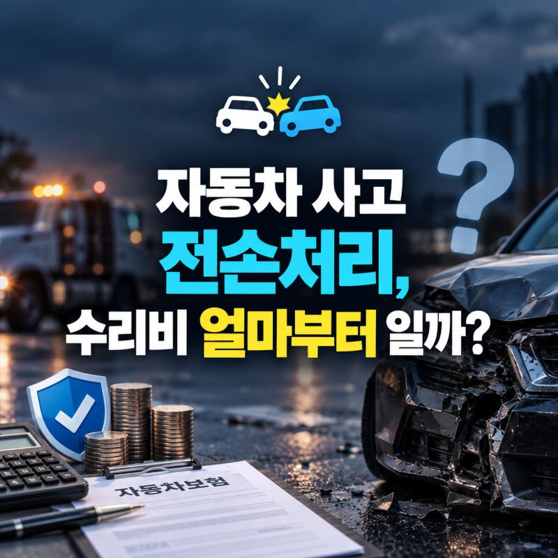 자동차 사고 전손처리, 수리비 얼마부터 일까?