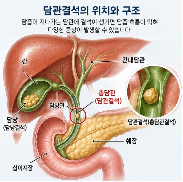 담관결석 증상, 원인, 치료, 총담관결석, ERCP, 수술, 재발 등 총정리