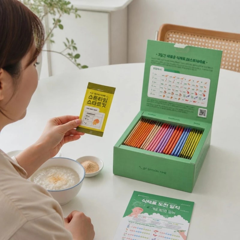 이유식 알러지 테스트 이걸로 한번에 | 스푼타임 10종 알러지 테스트 키트