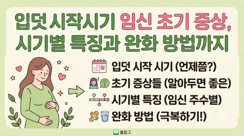 입덧시작시기 임신 초기 증상, 시기별 특징과 완화 방법까지
