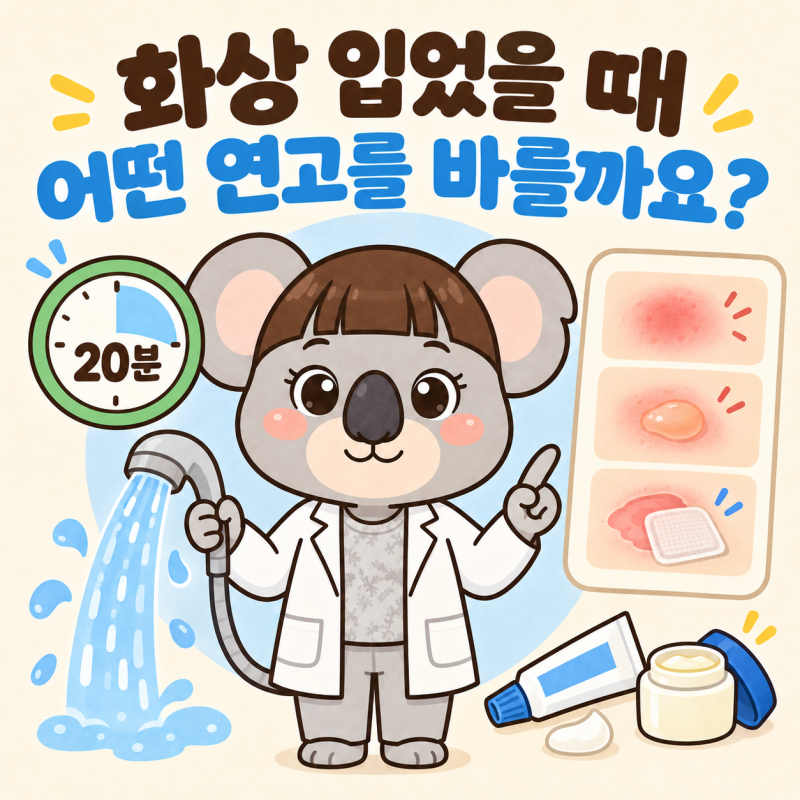 화상 입었을 때 어떤 연고를 발라야 할까요?(바세린,미보,후시딘,마데카솔,에스로반 등)