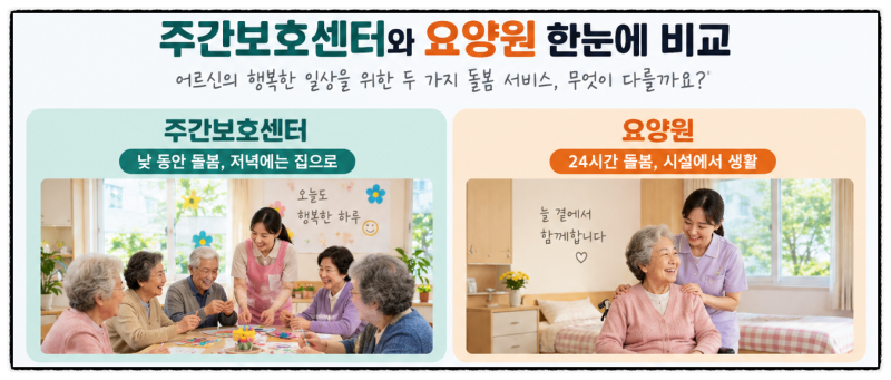 주간보호센터 다니다가 요양원 가는 이유는? 차이점·비용·4등급 입소조건 정리