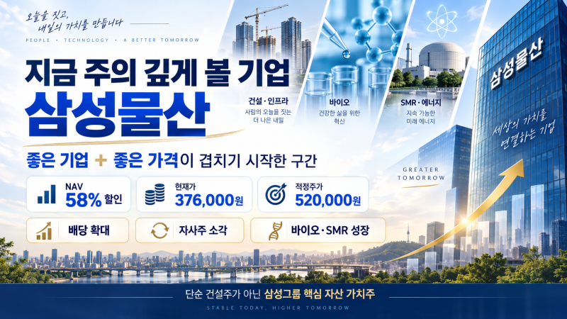 삼성물산 주가 전망, 지금 주의 깊게 봐야 하는 이유｜기업분석·적정주가·배당