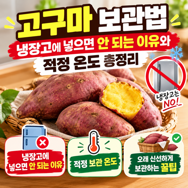 고구마 보관법 냉장고에 넣으면 안 되는 이유와 적정 온도 총정리