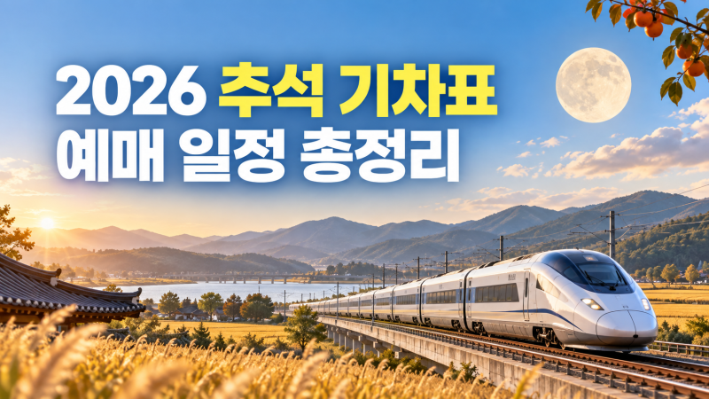 2026 추석 기차표 예매 일정 KTX 노선별 날짜·결제 기간 총정리