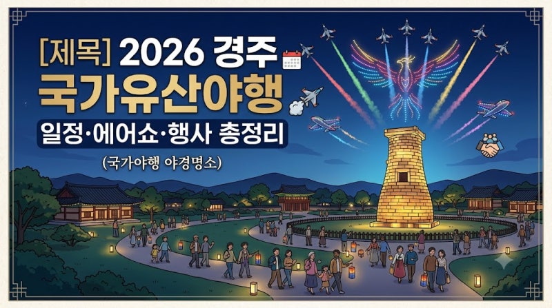 2026 경주 국가유산야행 일정 에어쇼 행사 총정리 (국가야행 야경명소)