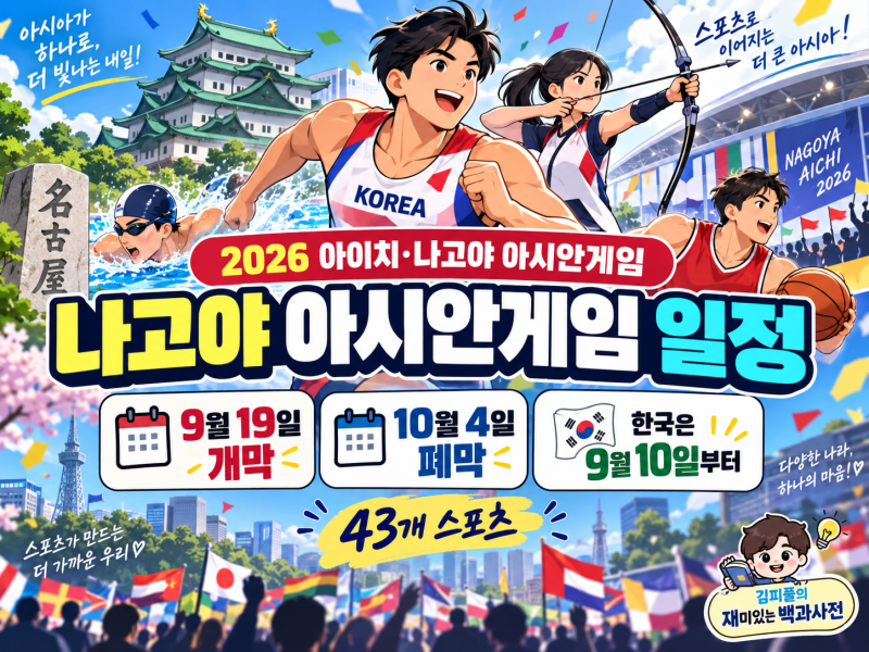 2026 나고야 아시안게임 일정 총정리｜개막식·폐막식·한국 경기·종목·기간 언제?