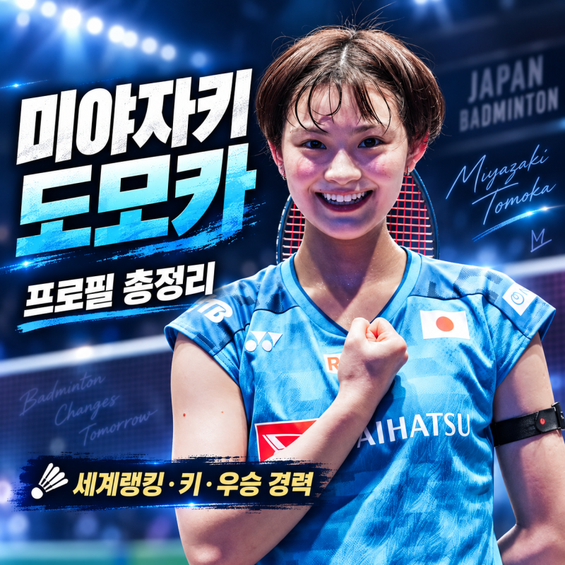 미야자키 도모카 프로필｜2006년생 일본 배드민턴 천재, 세계랭킹·키·우승 경력·플레이 스....