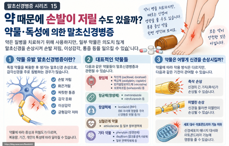 약 때문에 손발이 저릴 수도 있을까ㅣ약물·독성에 의한 말초신경병증⑮