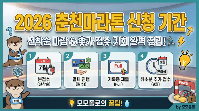 ♂️ 가을 러너들의 축제! 2026 춘천마라톤 신청 기간 & 핵심 정보 완벽 가이드 +추가접수