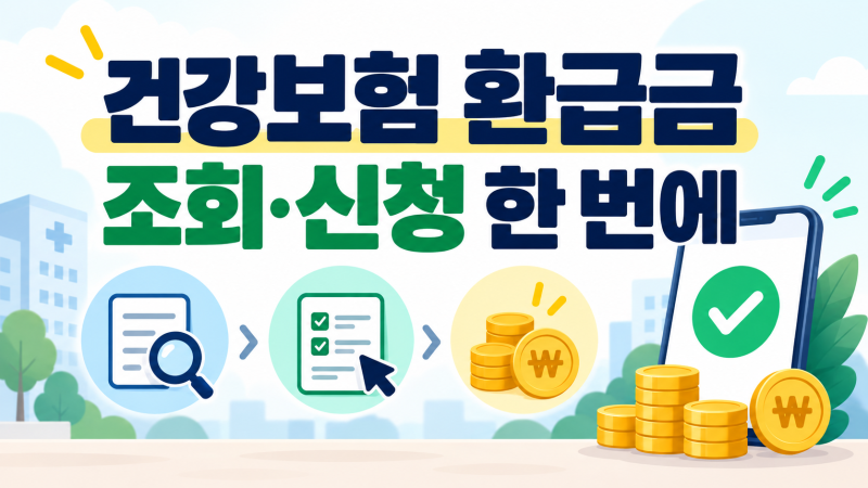 건강보험 본인부담상한제 환급금, 조회부터 신청·입금까지 한 번에