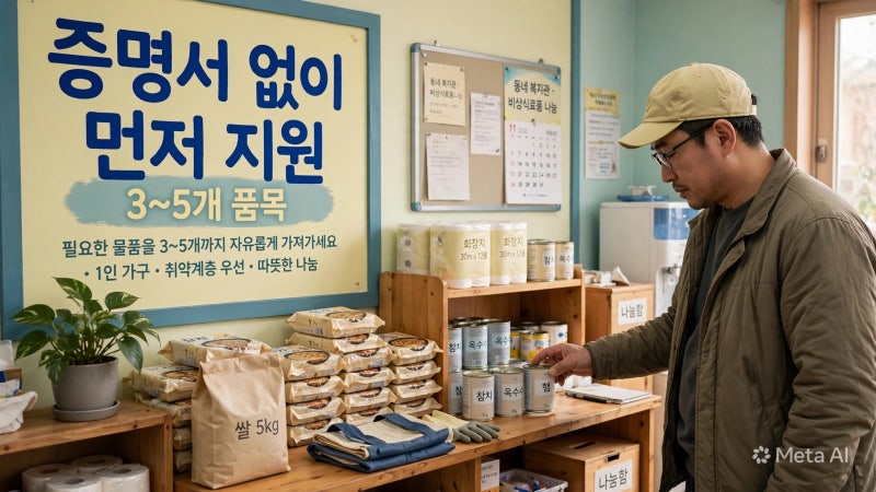 그냥드림 전국 확대｜소득증빙 없이 먹거리·생필품 2만원 지원받는 법