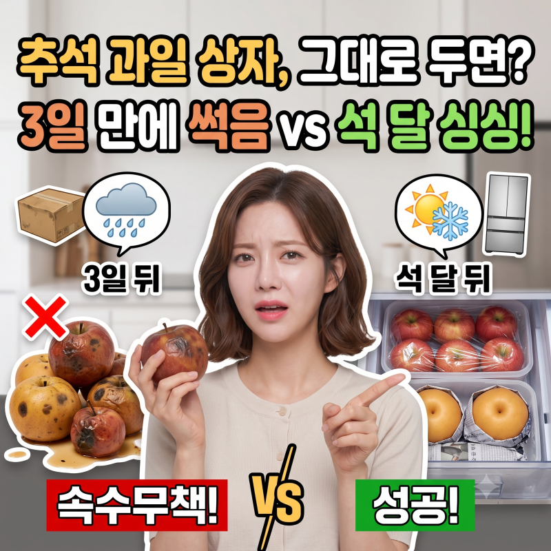 추석에 받은 과일 상자 그대로 두면 3일 만에 썩어요