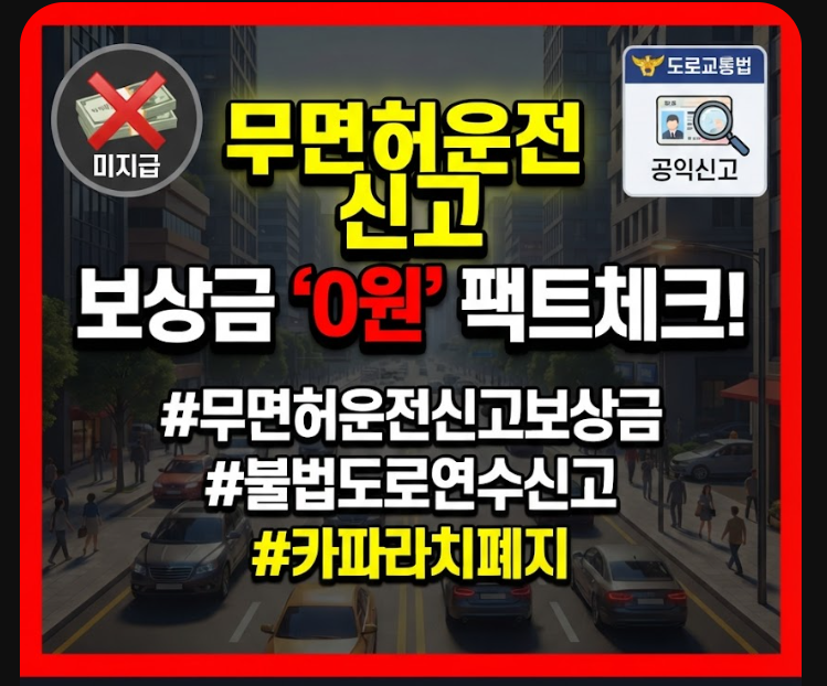 무면허운전 신고 보상금 기준 팩트체크와 포상금 지급 진실