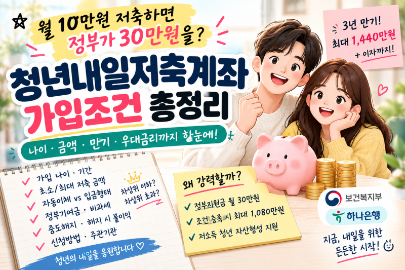 10만원 넣었는데 정부가 30만원을 더 준다? 청년내일저축계좌 제대로 알아보기