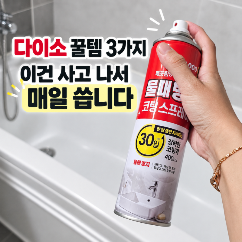 다이소 꿀템 3가지, 이건 매일 씁니다 물때 수납 먼지까지