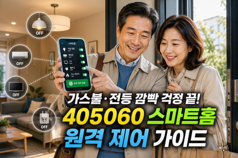 "깜빡하고 켜둔 가스불·전등 걱정 끝!" 스마트홈 가전 원격 제어와 스마트싱스(SmartThings) 3분 ....