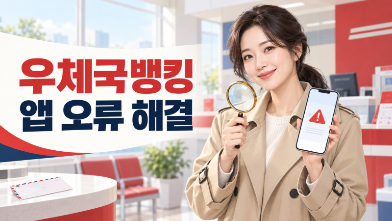 우체국뱅킹 앱 오류 해결 방법｜로그인·인증서·계좌이체 안 될 때 점검시간·고객센터 총정....