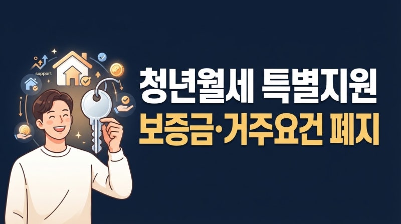 청년 월세 특별지원 거주요건 폐지 2차 신청 자격 및 복지로 방법