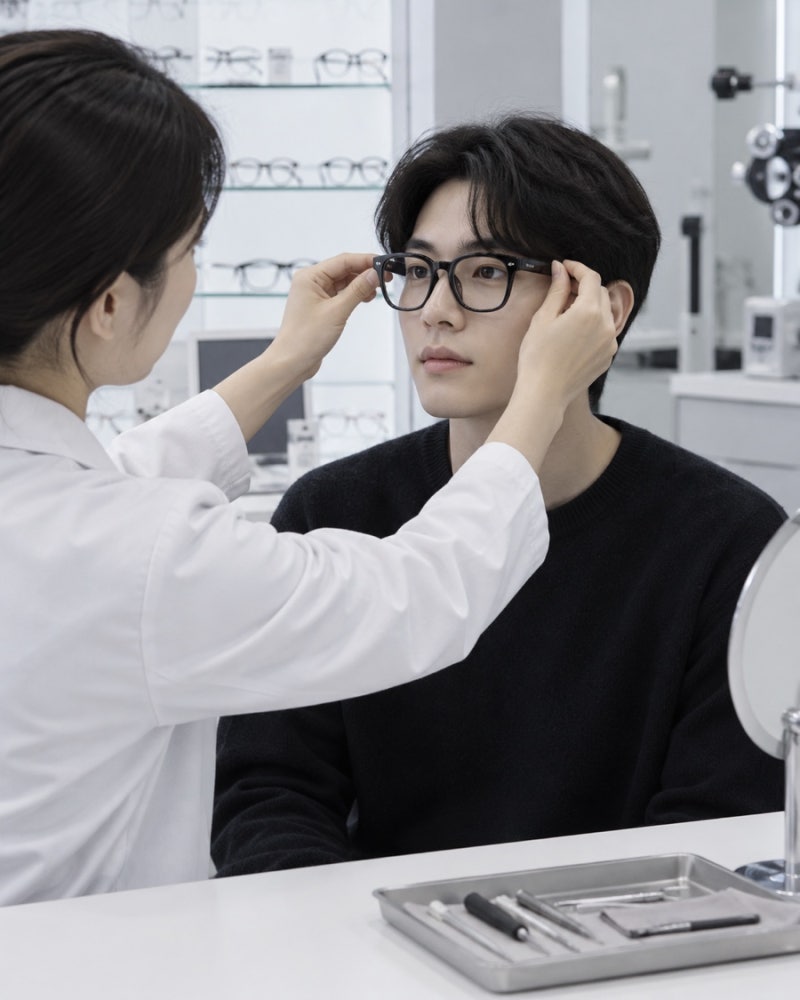 뿔테 안경이 자꾸 흘러내리는 이유｜코받침만의 문제일까요?