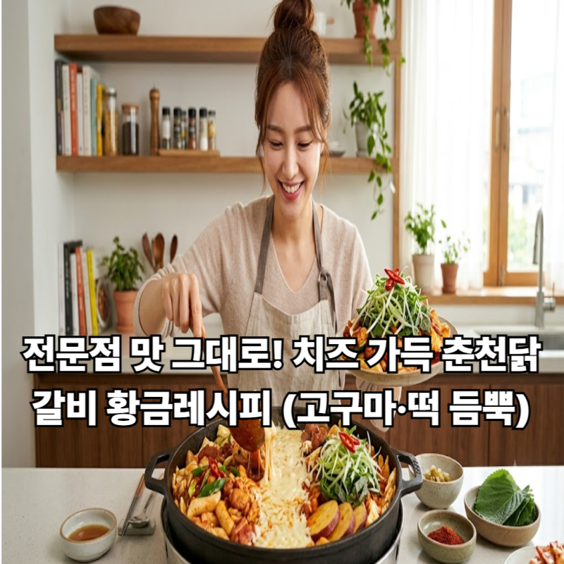 전문점 맛 그대로! 치즈 가득 춘천닭갈비 황금레시피 (고구마·떡 듬뿍)