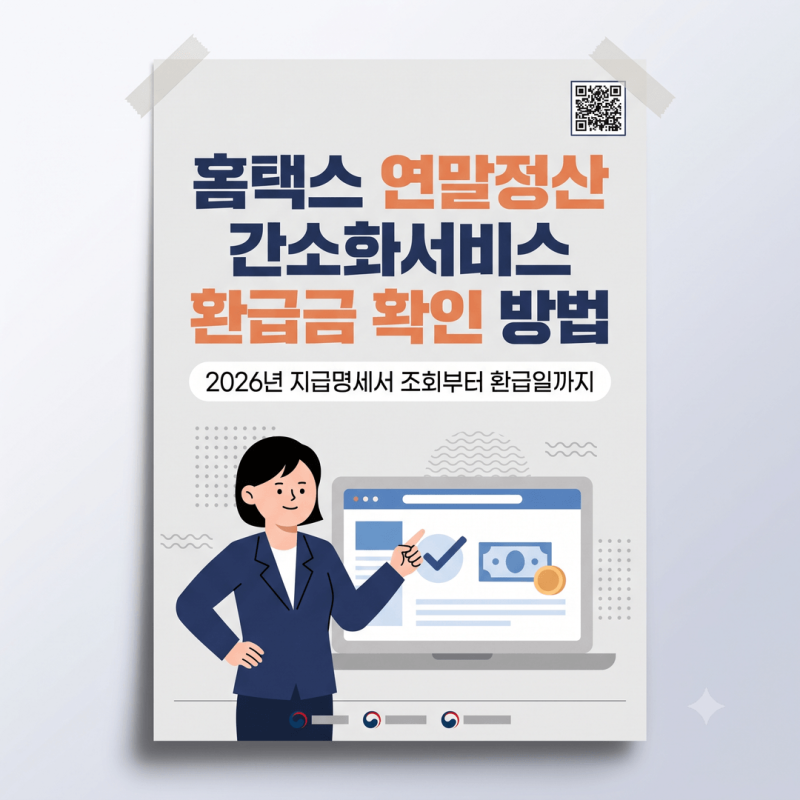 홈택스 연말정산 간소화서비스 환급금 확인 방법, 2026년 지급명세서 조회부터 환급일까지