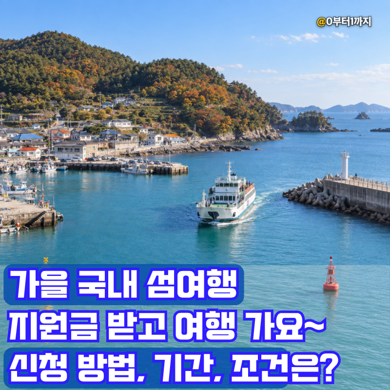 국내 섬여행 지원금 10만원 신청방법, 기간 어떻게 받나?