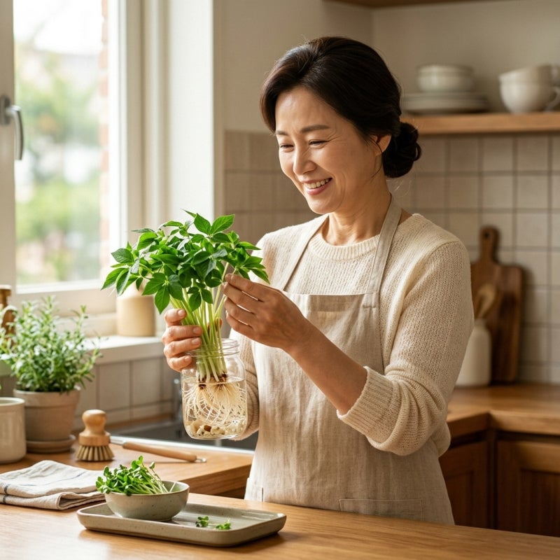 아파트 베란다 흙벌레 때문에 포기하셨나요? 다이소 3천 원으로 흙벌레 0% 새싹삼 수경재배 ....