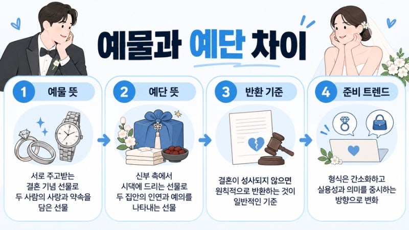 예물 예단 뜻부터 결혼 준비하는 순서 한눈에 정리해드려요
