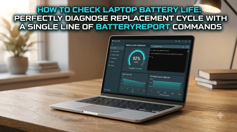 노트북 배터리 수명 확인 Battery Report 명령어 생성 및 배터리 효율 70% 교체 주기 진단