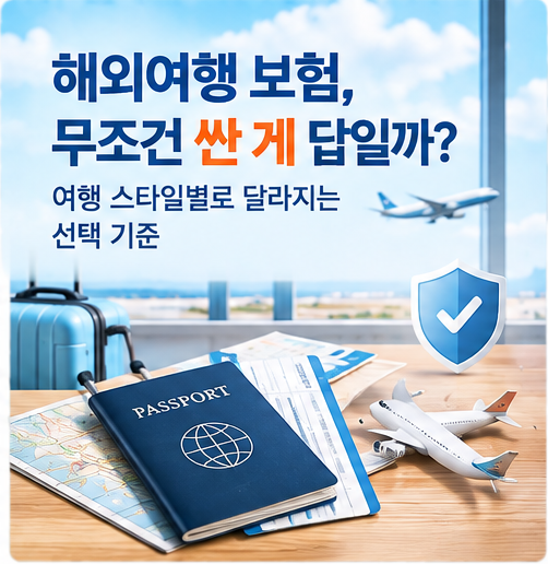해외여행 보험, 무조건 싼 게 답일까? 여행 스타일별로 달라지는 선택 기준