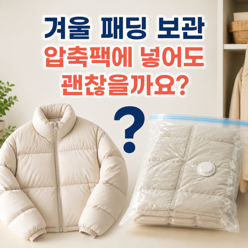 겨울패딩보관, 압축팩에 넣어도 괜찮을까요?