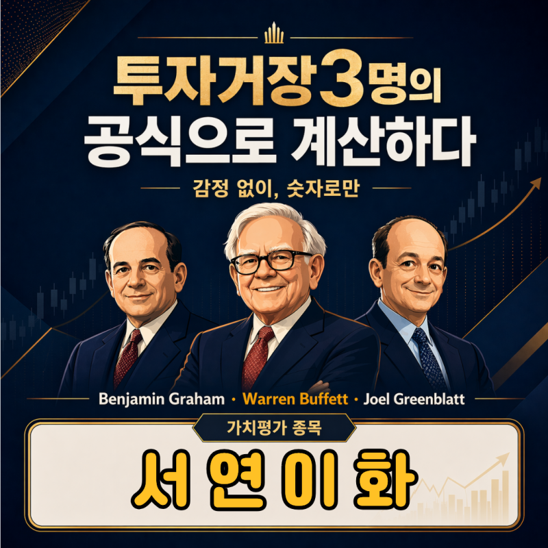 [서연이화] 1만원대 주가 워런버핏의 공식으로 보면 어느 위치일까?