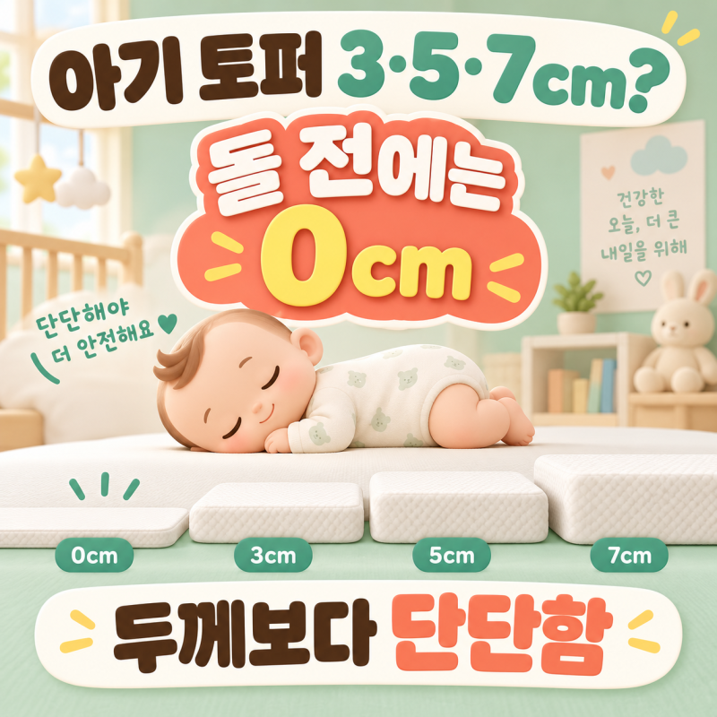 아기 토퍼 두께 몇 cm가 적당할까? 월령별 선택 기준과 안전한 사용법
