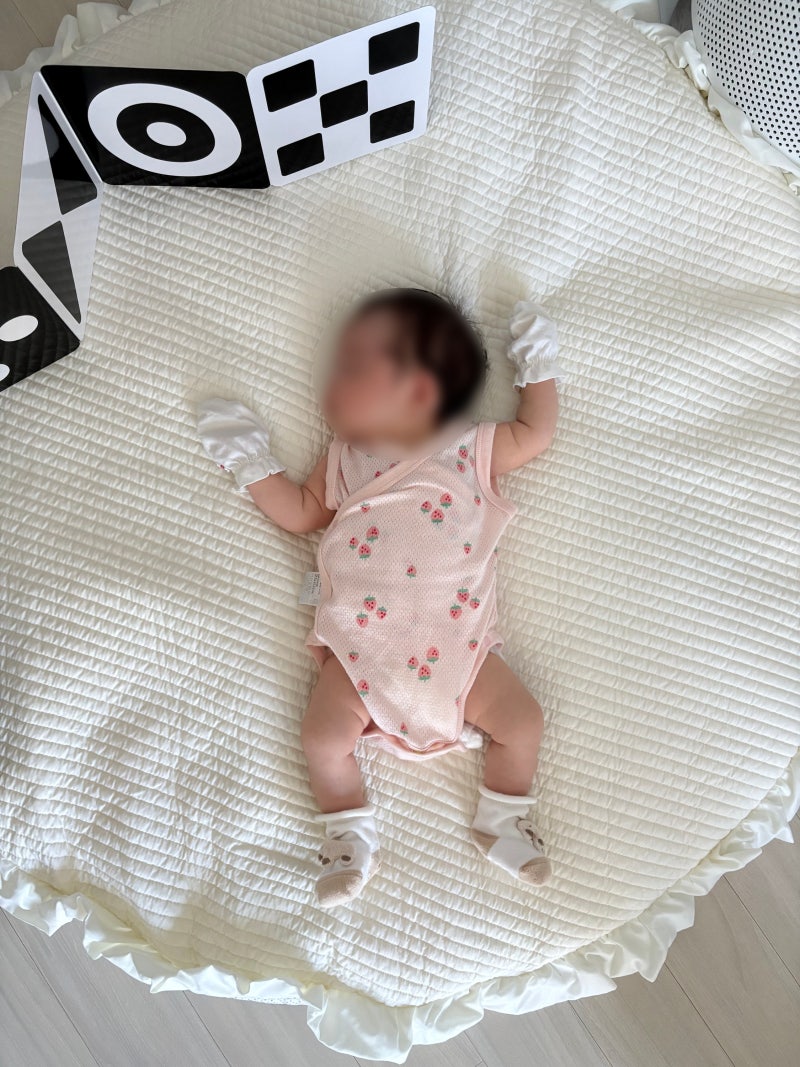 롤베이비 착한원형러그 110cm 사용 후기 | 신생아 매트 러그 추천