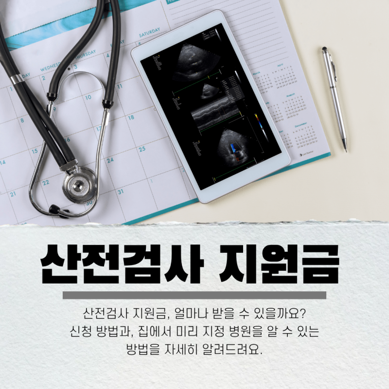 e보건소 산전검사 지원 병원 신청 방법, 지원금까지 총정리