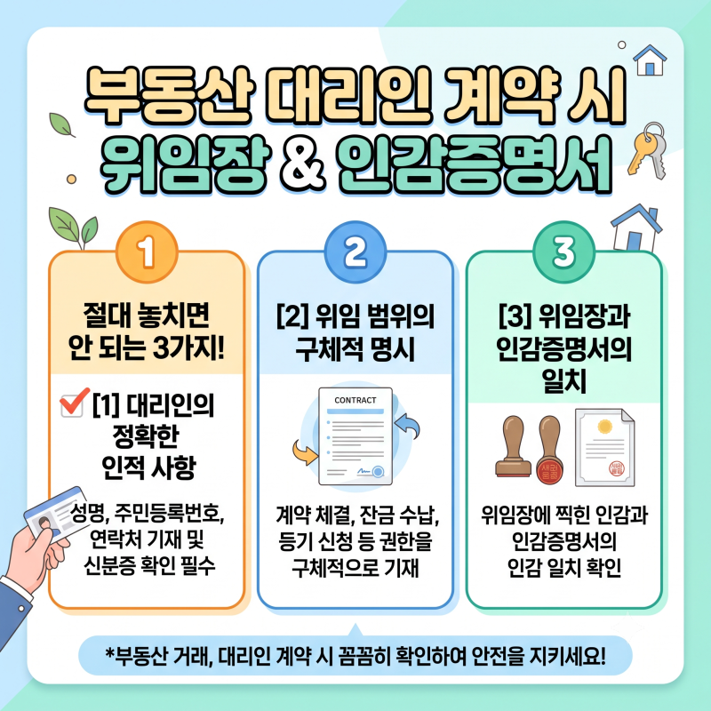 [부동산 상식]부동산 대리인 계약 시 위임장 인감증명서에서 절대 놓치면 안 되는 3가지