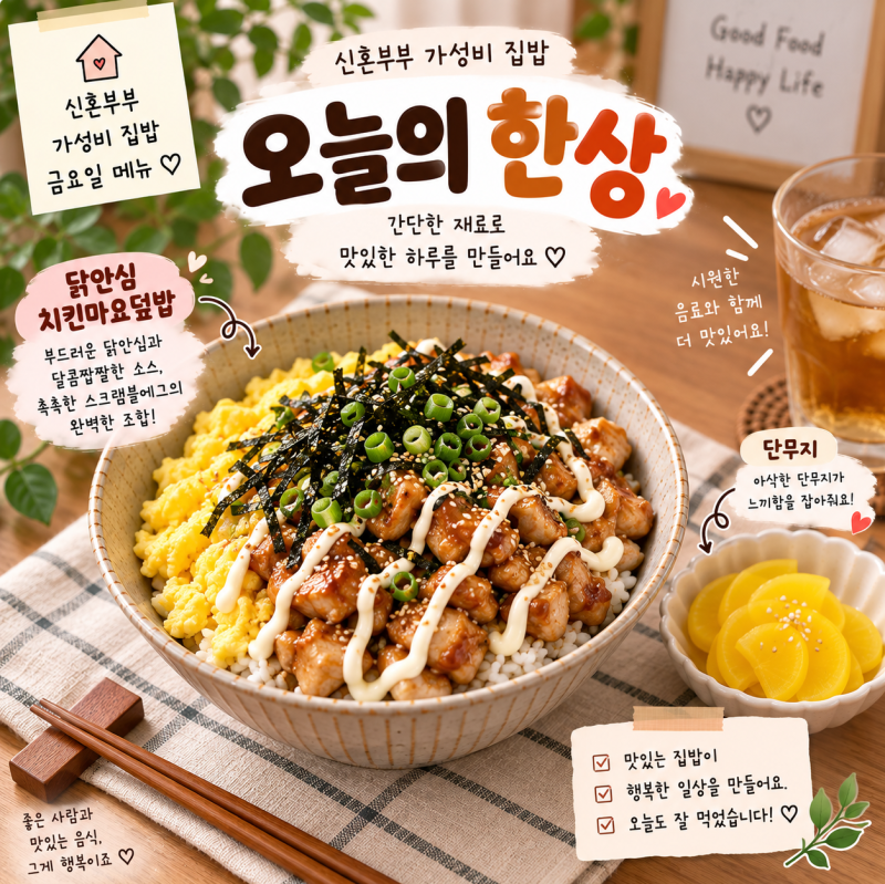 닭안심 치킨마요덮밥 레시피｜20분 완성 신혼부부 가성비 집밥