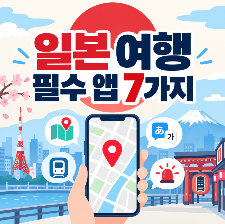 일본 여행 갈 때 꼭 필요한 필수 앱 7가지