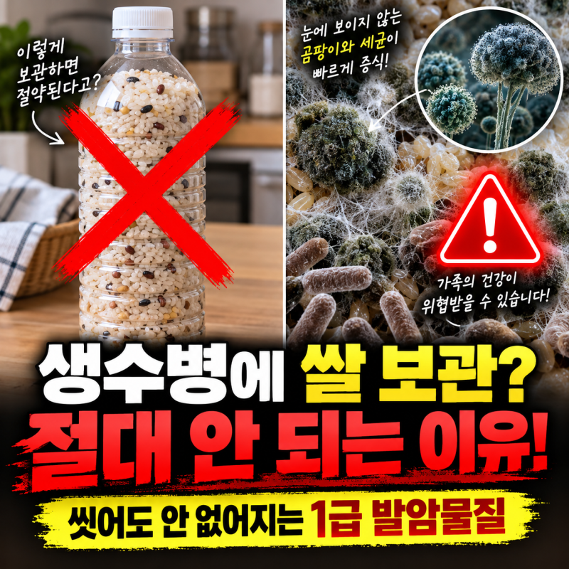 "아직도 여기에 쌀 보관하세요?" 친정엄마도 기절한 생수병의 소름 돋는 진실