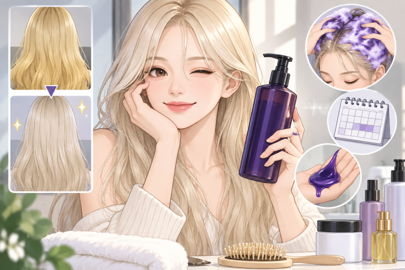 금발 탈색 노란기 잡는 보색 샴푸 주기 꿀팁