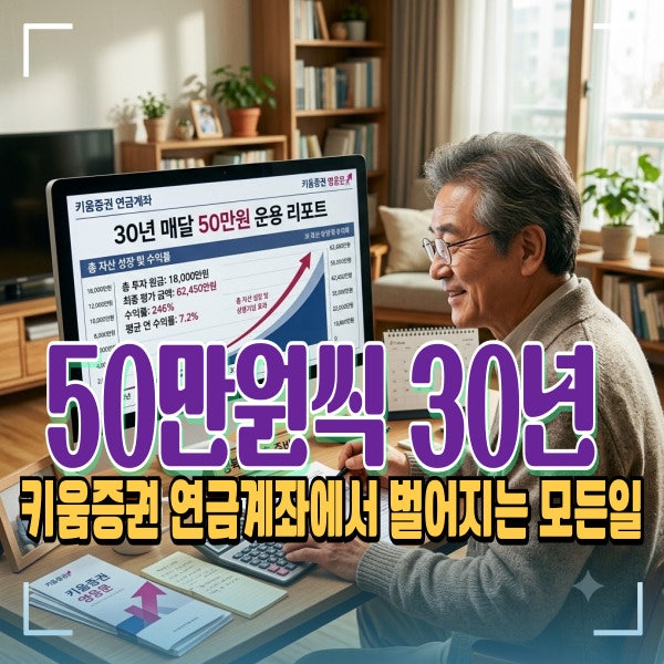 키움증권 연금계좌에서 매달 50만원씩 30년을 운용했을때 벌어지는 모든일