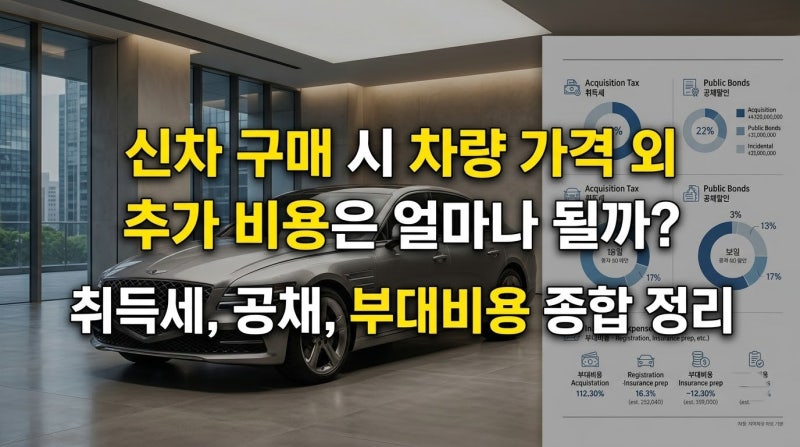 신차 살 때 차값 말고 추가로 들어가는 부대비용 얼마일까?