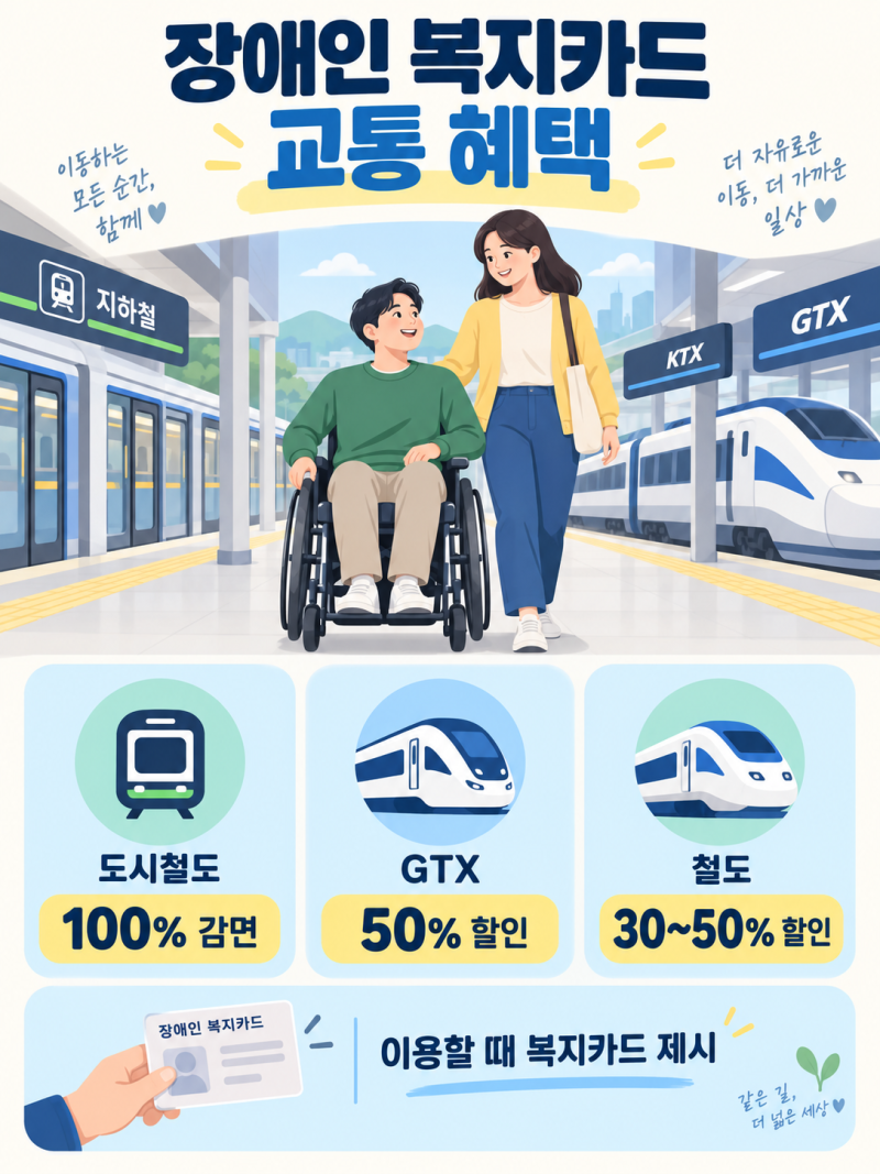 장애인 복지카드 혜택 총정리｜교통비·통신비·공과금 할인과 신청 방법